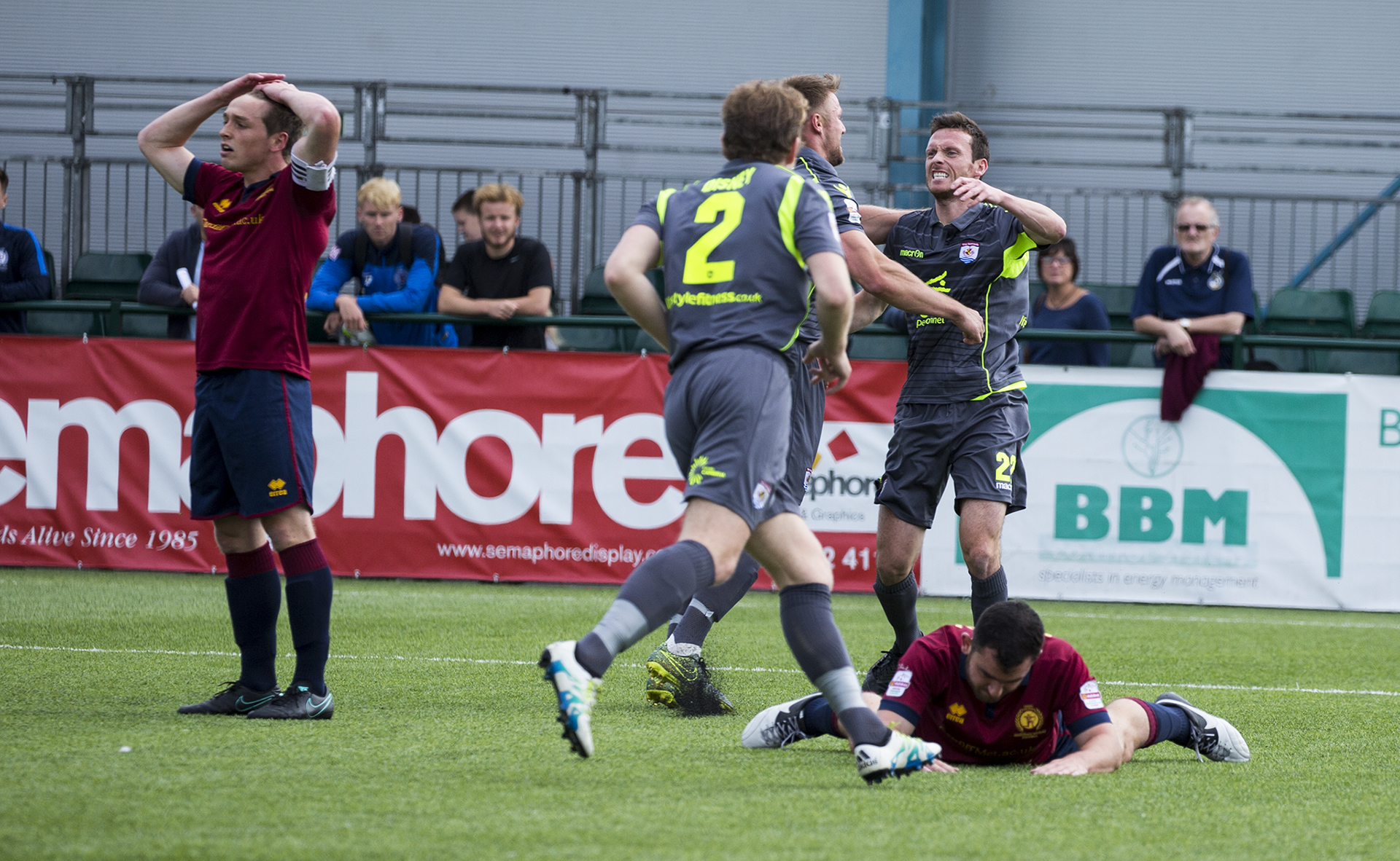 Matty Williams celebrates his opening goal