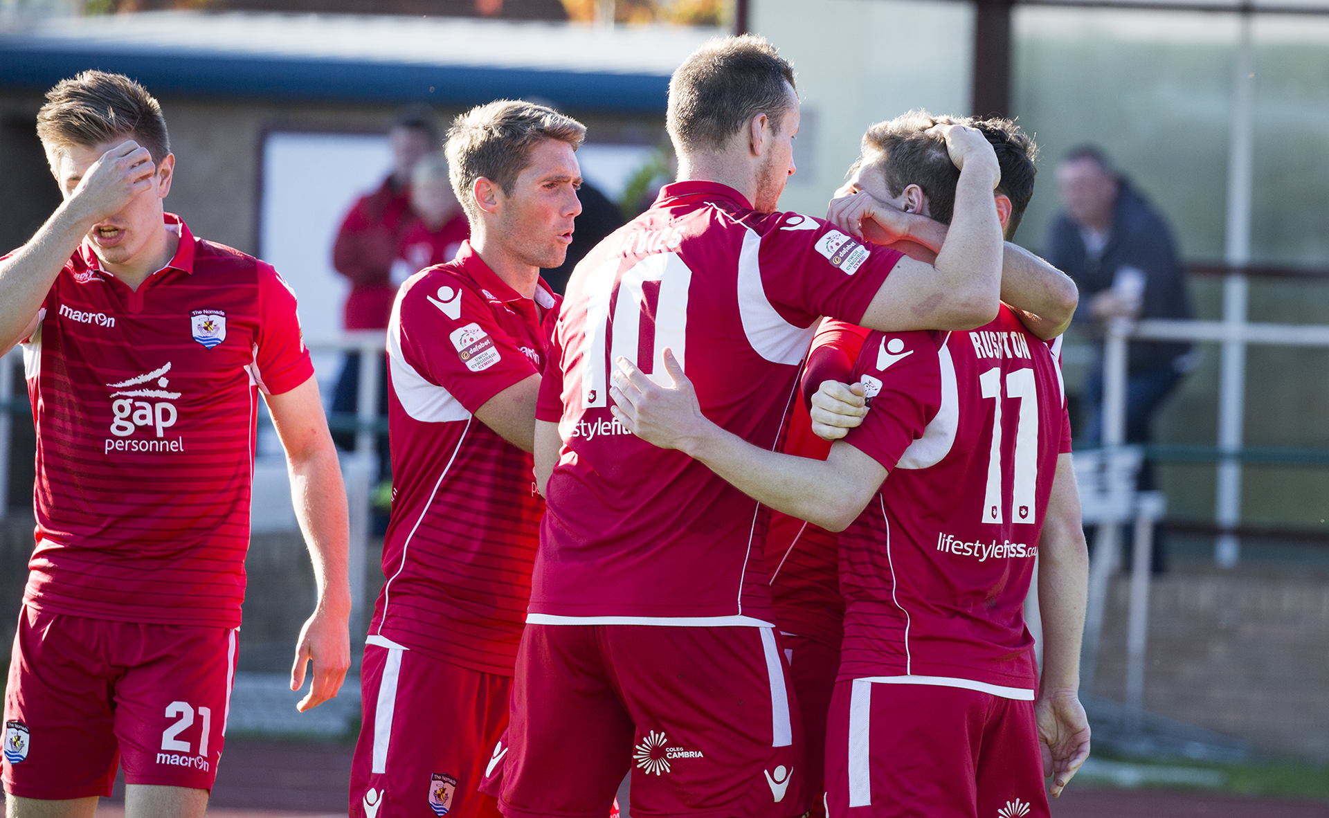 The Nomads celebrate Nick Rushton's headed goal - © NCM Media