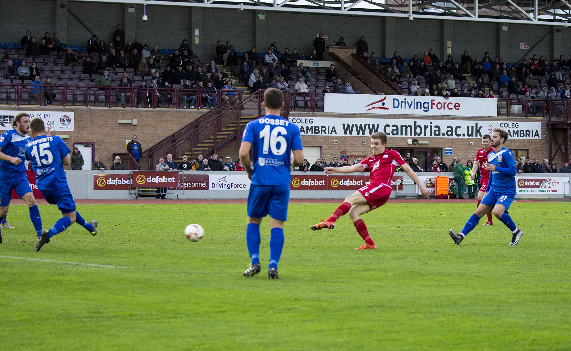 Lewis Short unleashes a shot in the second half - © NCM Media