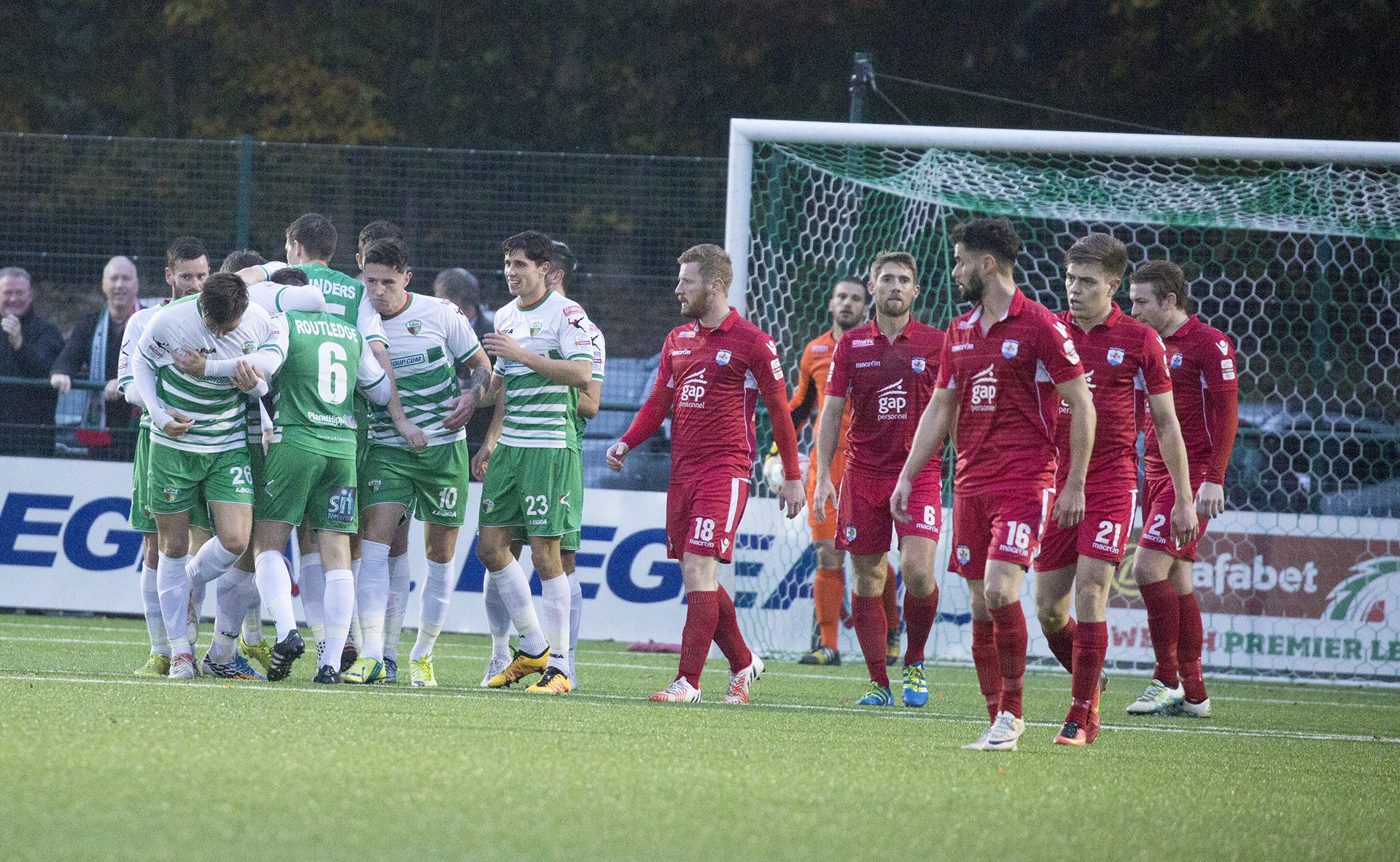 TNS celebrate their opening goal - © NCM Media