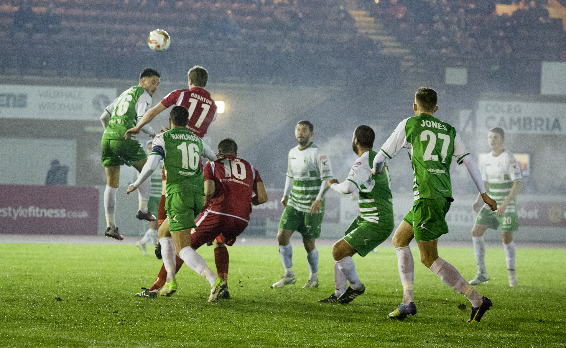 Nick Rushton rises highest to score for The Nomads - © NCM Media 2016