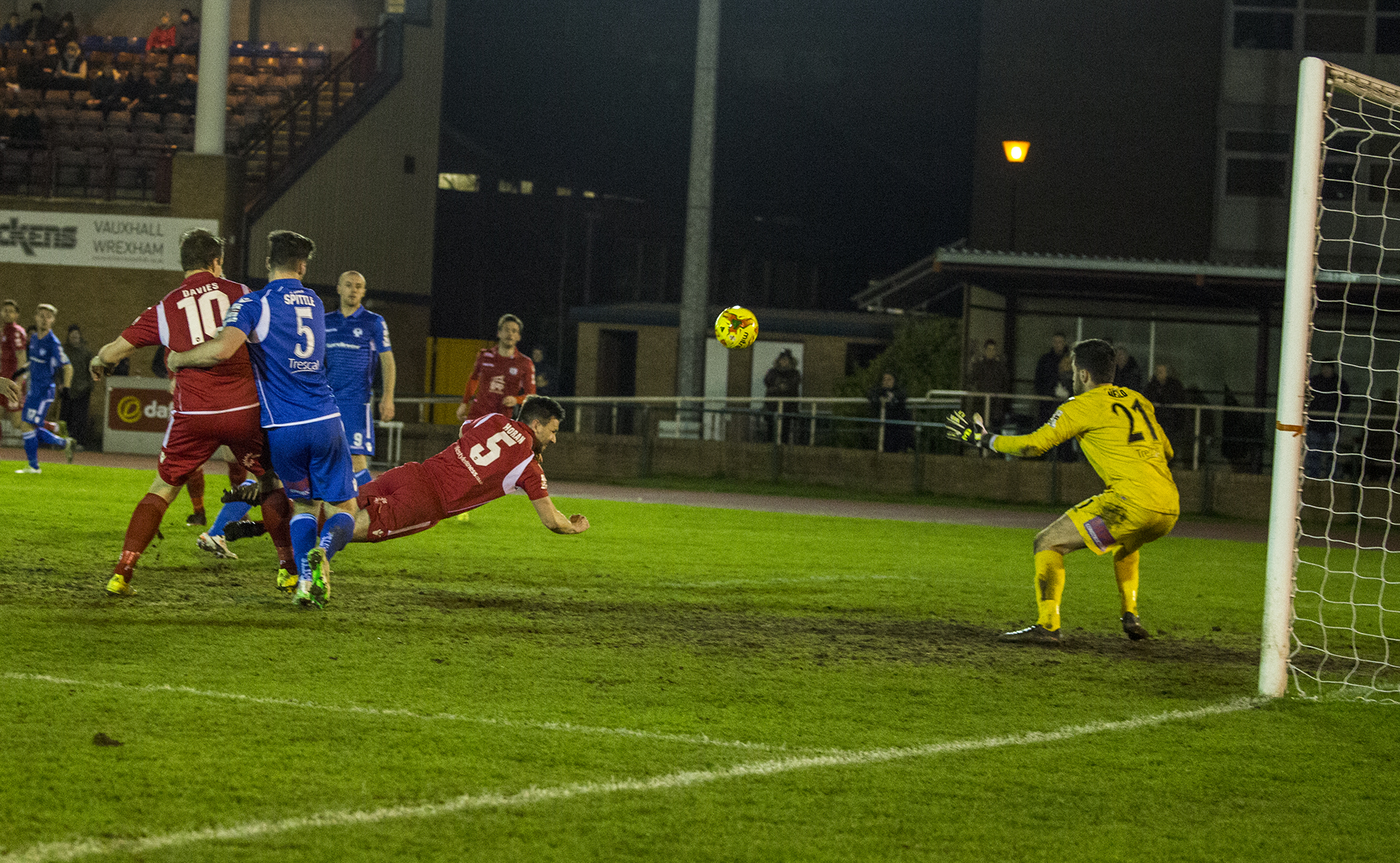 George Horan scores his third of the night - © NCM Media