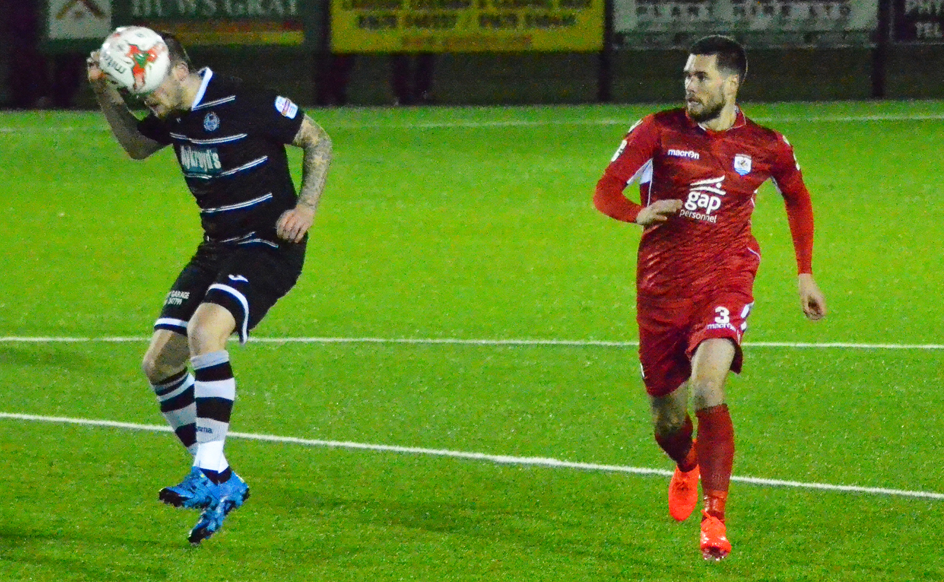 Kai Edwards makes his Nomads debut - Photo courtesy of Bala Town FC