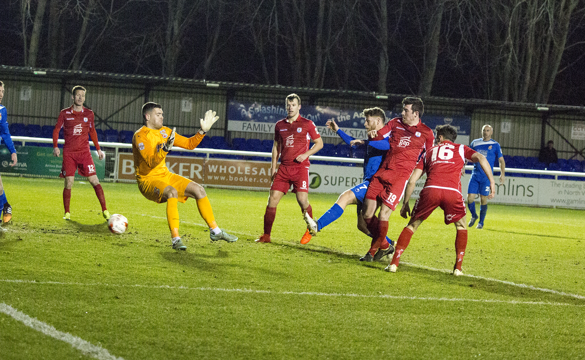 Matty Owen strikes for The Nomads in the 59th minute - © NCM Media