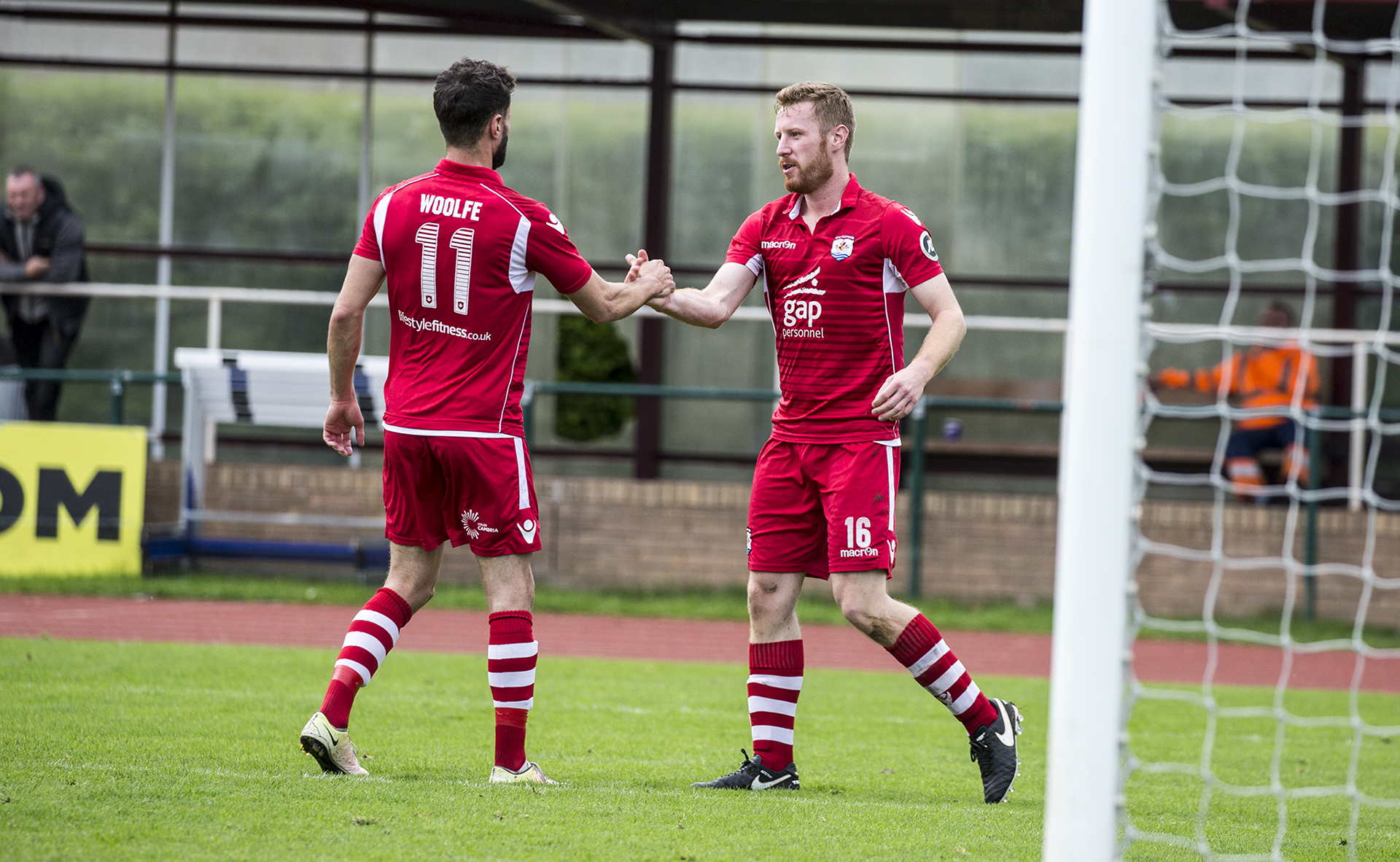 Jay Owen celebrates his match-winning strike - © NCM Media