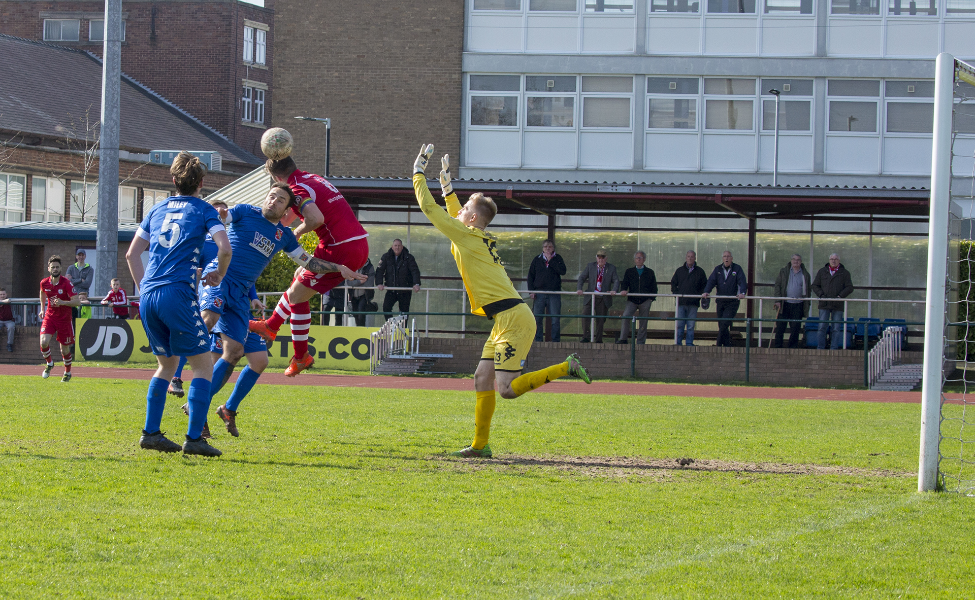 Callum Morris gives The Nomads the lead in he 58th minute - © NCM Media