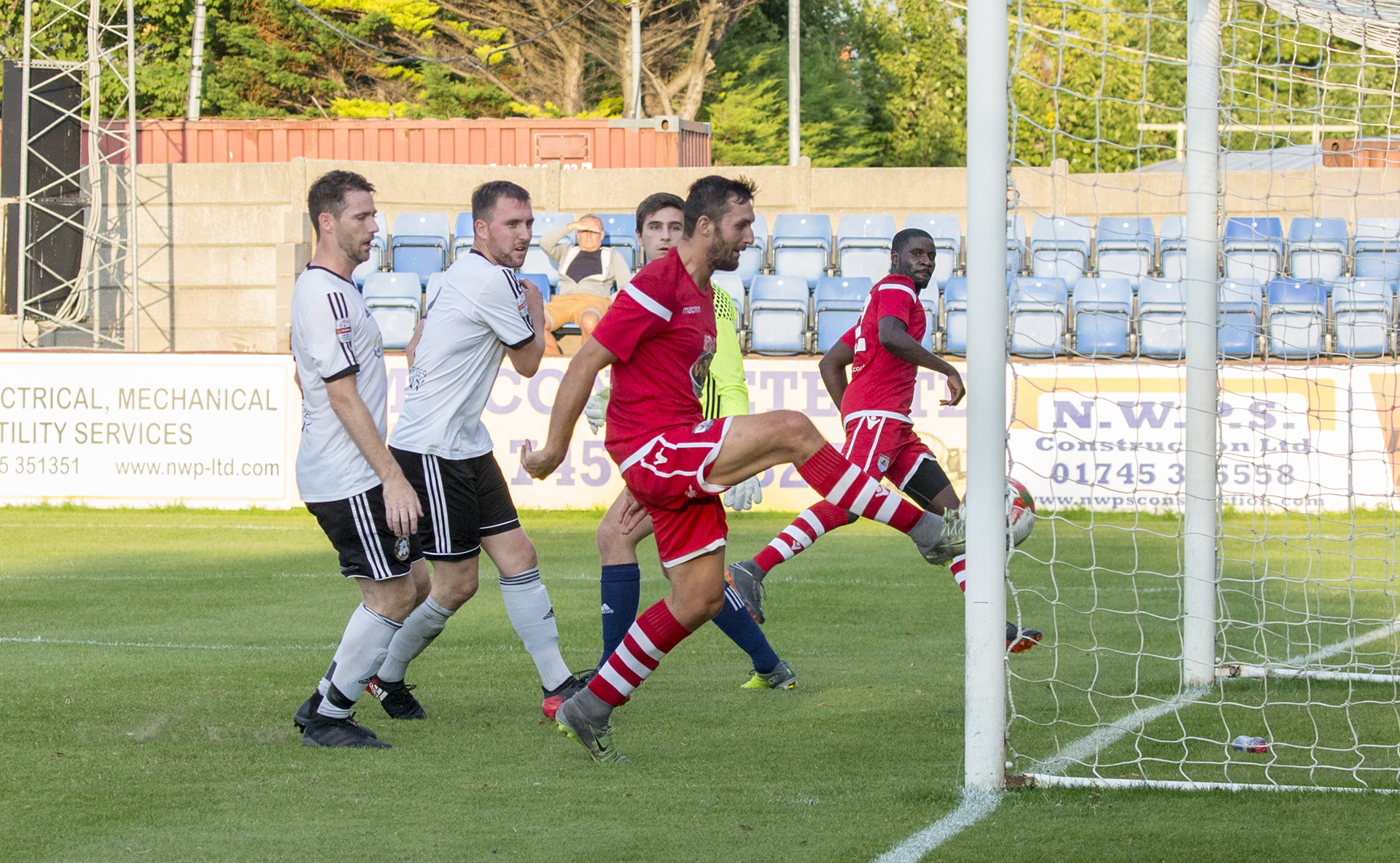 Andy Owens sees the first of his two disallowed goals ruled out © NCM Media