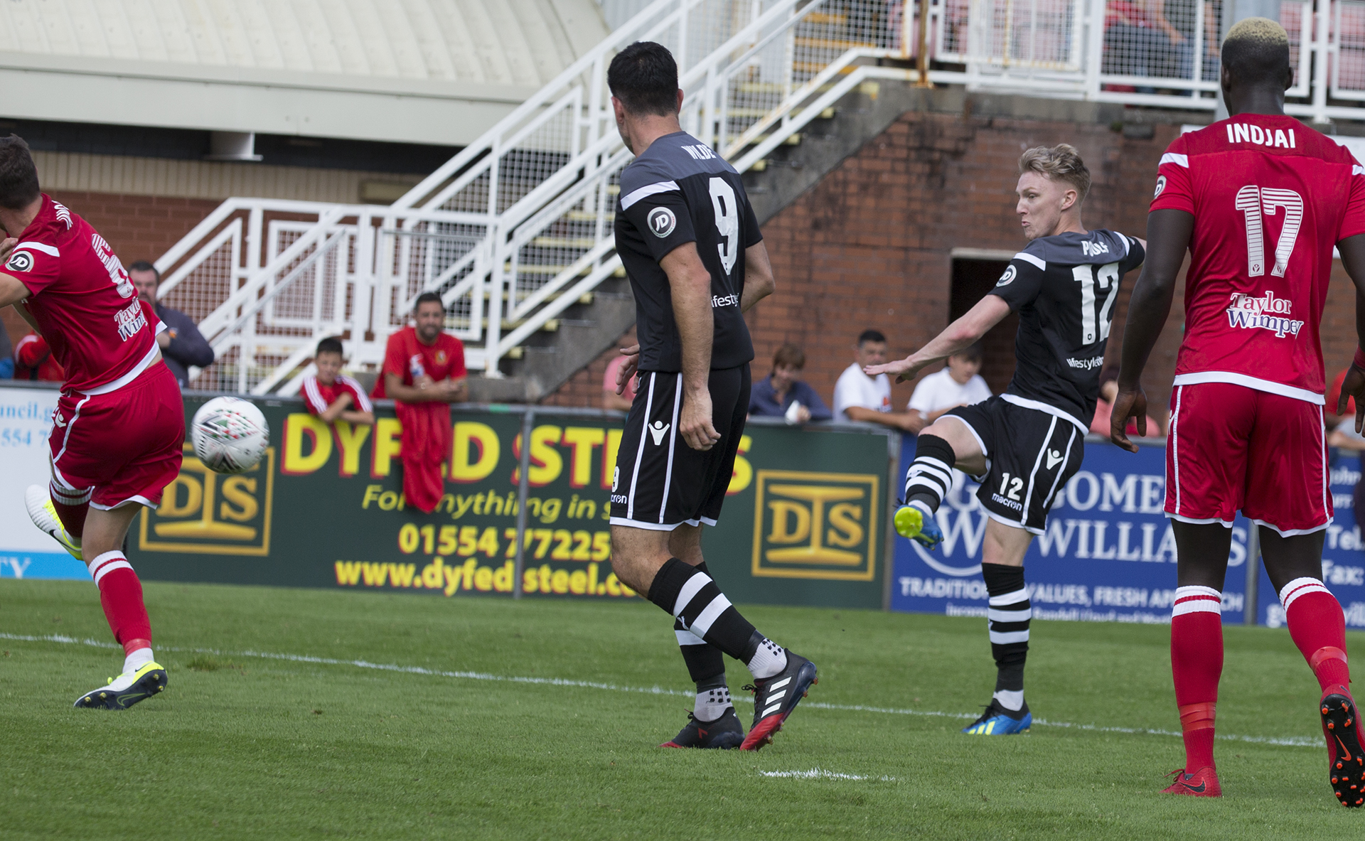 Declan Poole makes it 3-0 before half time © NCM Media