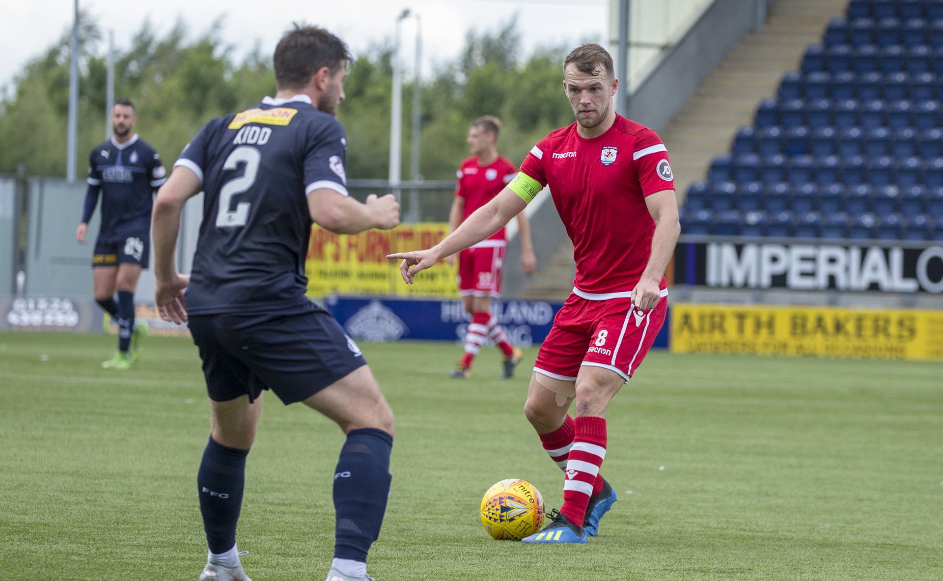 Callum Morris wore the captain's armband in the absence of the suspended George Horan © NCM Media