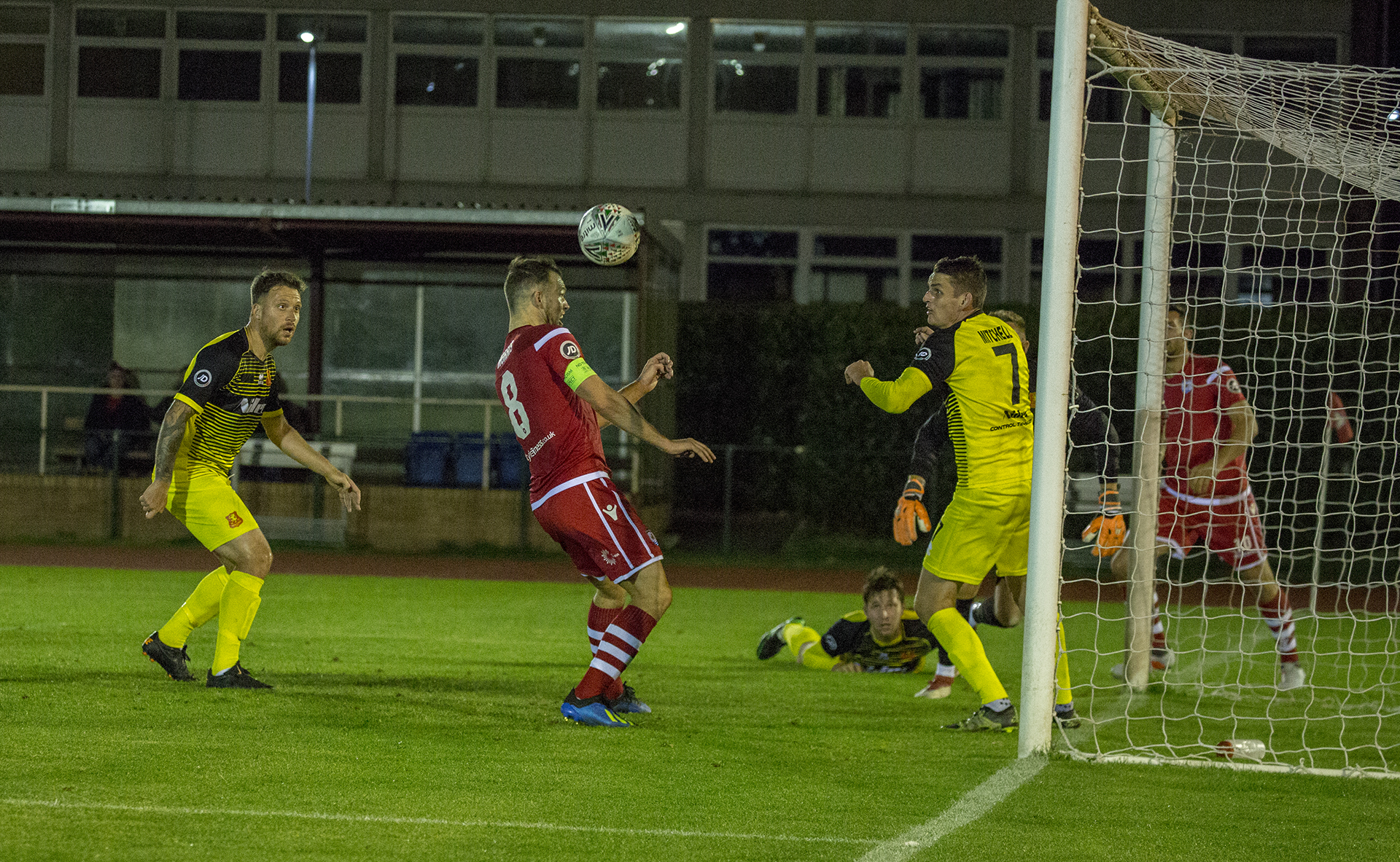 Callum Morris heads home from close range to secure victory © NCM Media