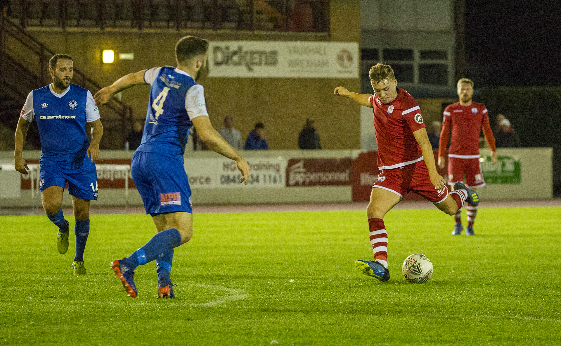 Rob Hughes fires in a thunderbolt from the edge of the box © NCM Media