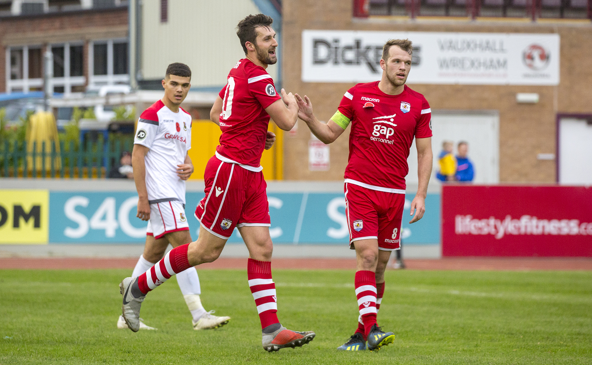 Andy Owens celebrates his second goal of the game © NCM MediA