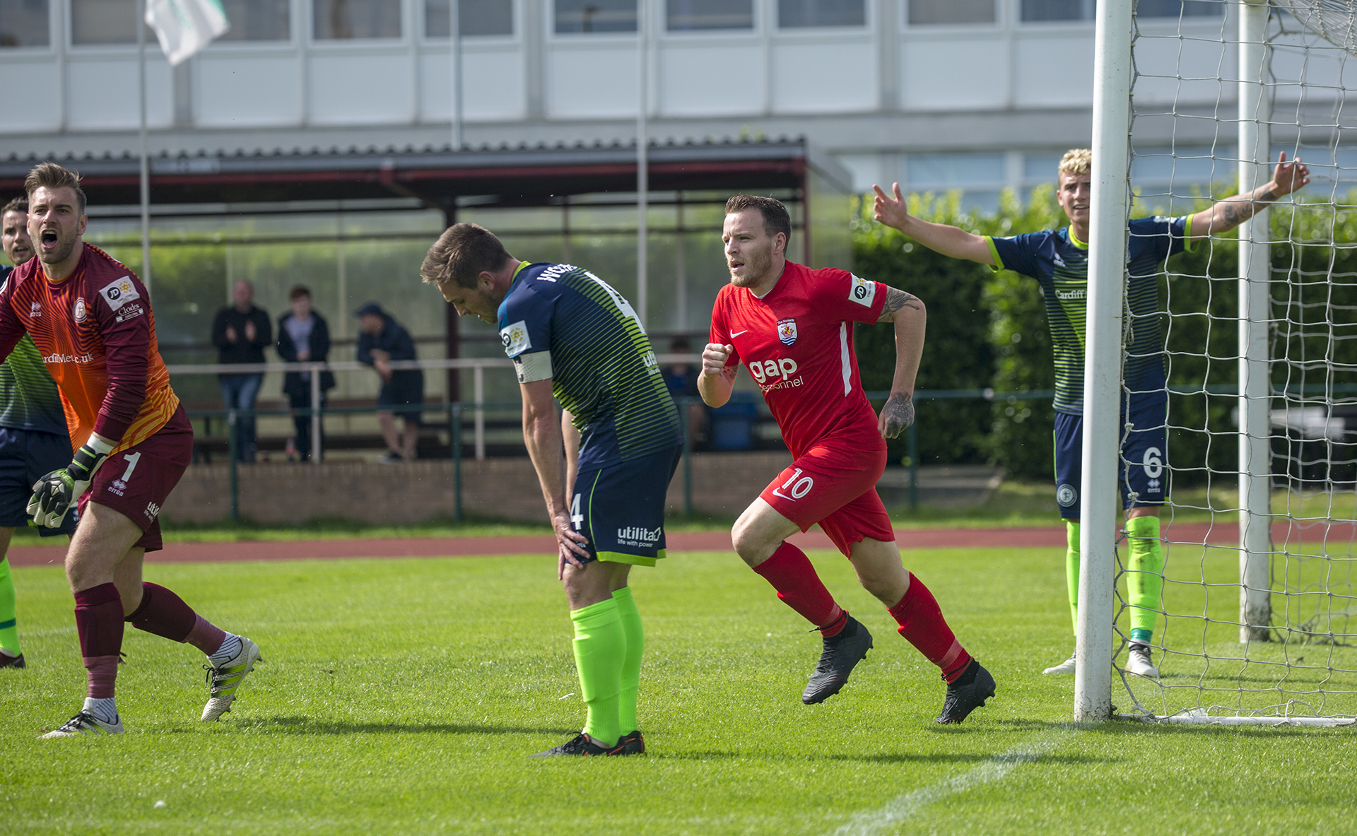 Jamie Insall celebrates his second half equaliser | © NCM Media