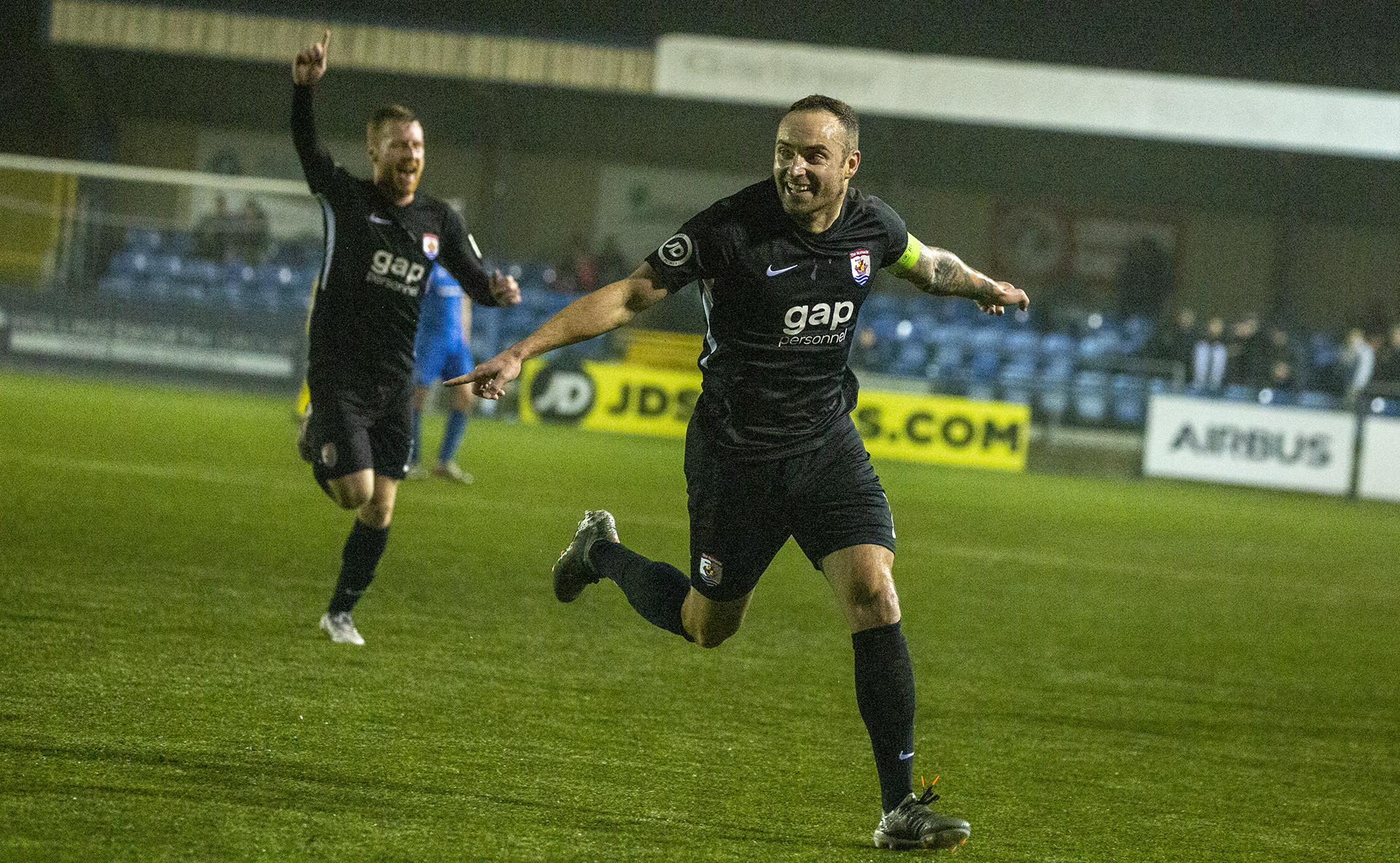 Danny Holmes celebrates his first goal for The Nomads | © NCM Media