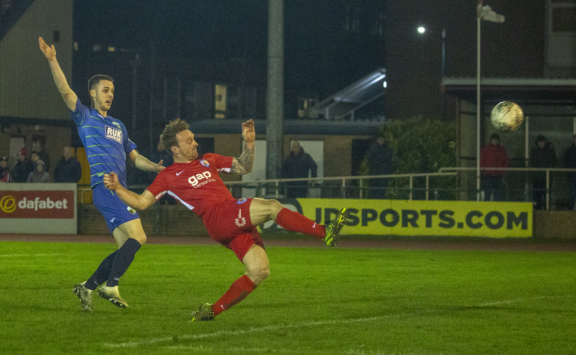 Craig Curran puts The Nomads ahead in the seventh minute of first half injury time | © NCM Media