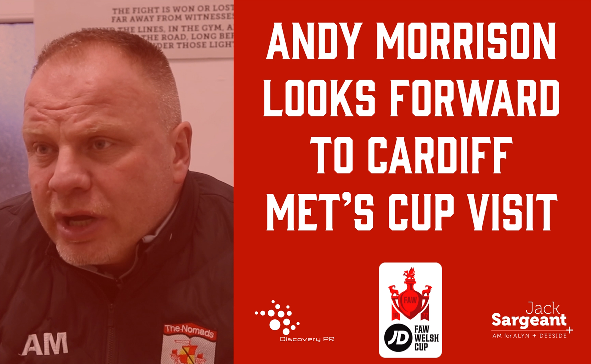Andy Morrison speaks to Nik Mesney ahead of Saturday's JD Welsh Cup game