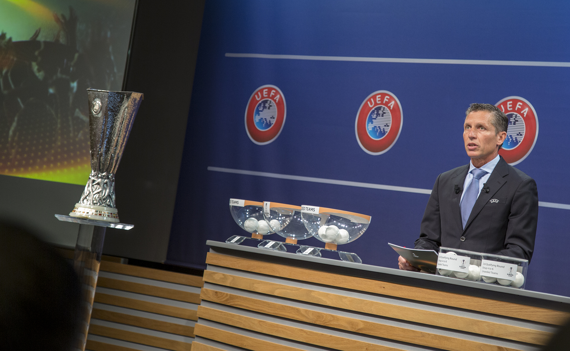 The Europa League draw at UEFA Headquarters | © NCM Media