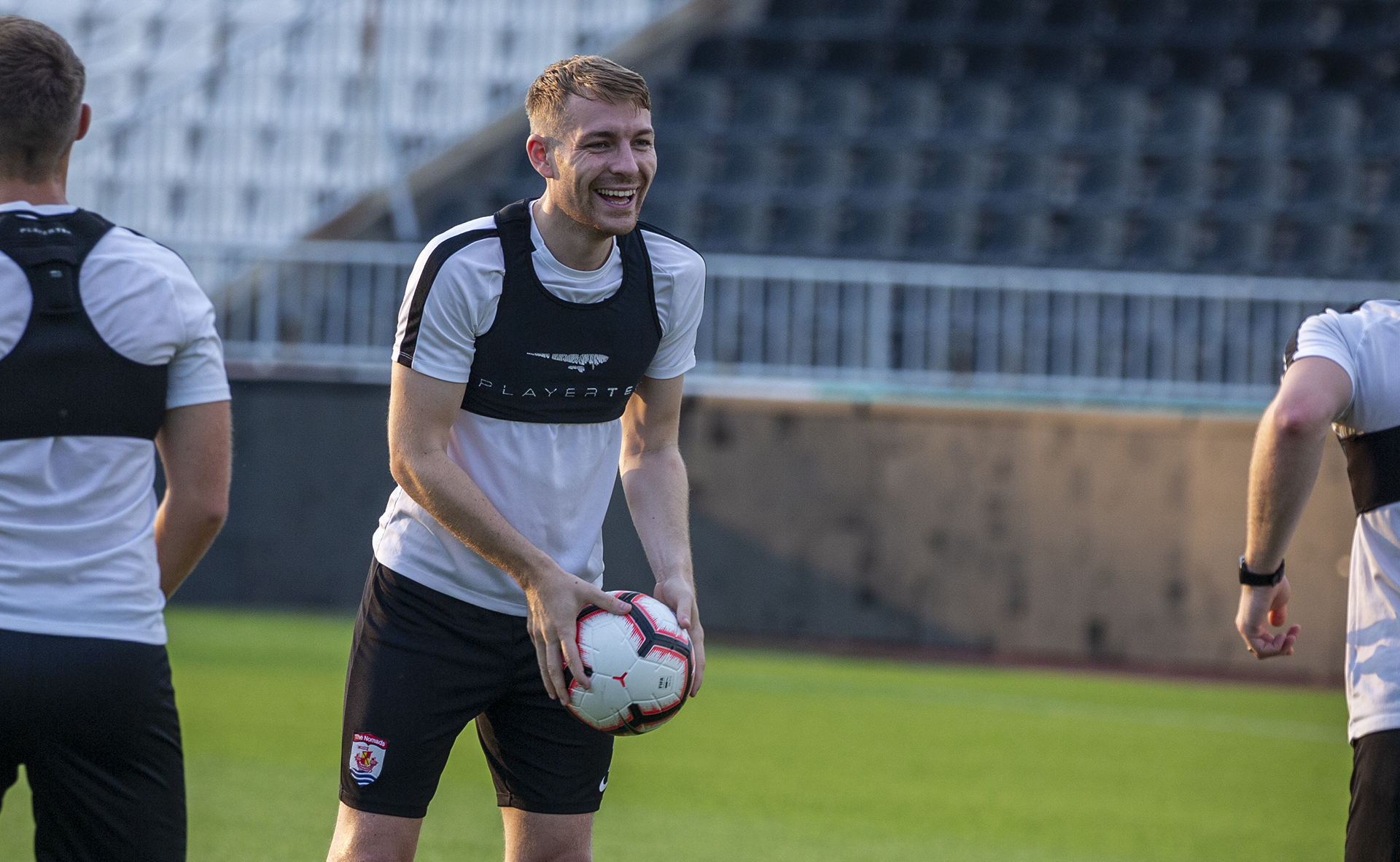 John Disney training ahead of The Nomads' Europa League clash with FK Partizan | © NCM Media