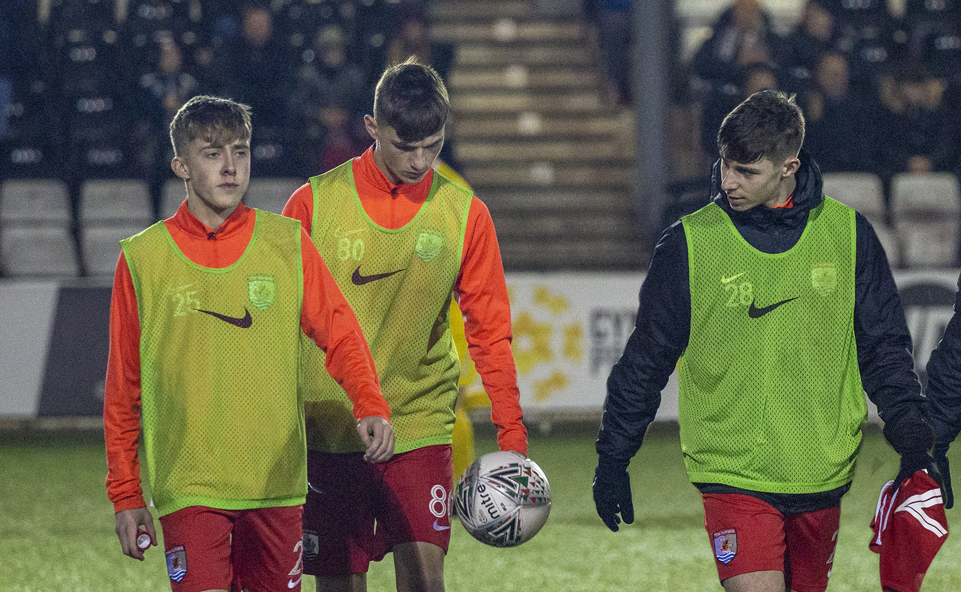 L to R: Max Moore, Josh Allen and Sam Williams have all signed deal with Connah's Quay Nomads' first team | © NCM Media