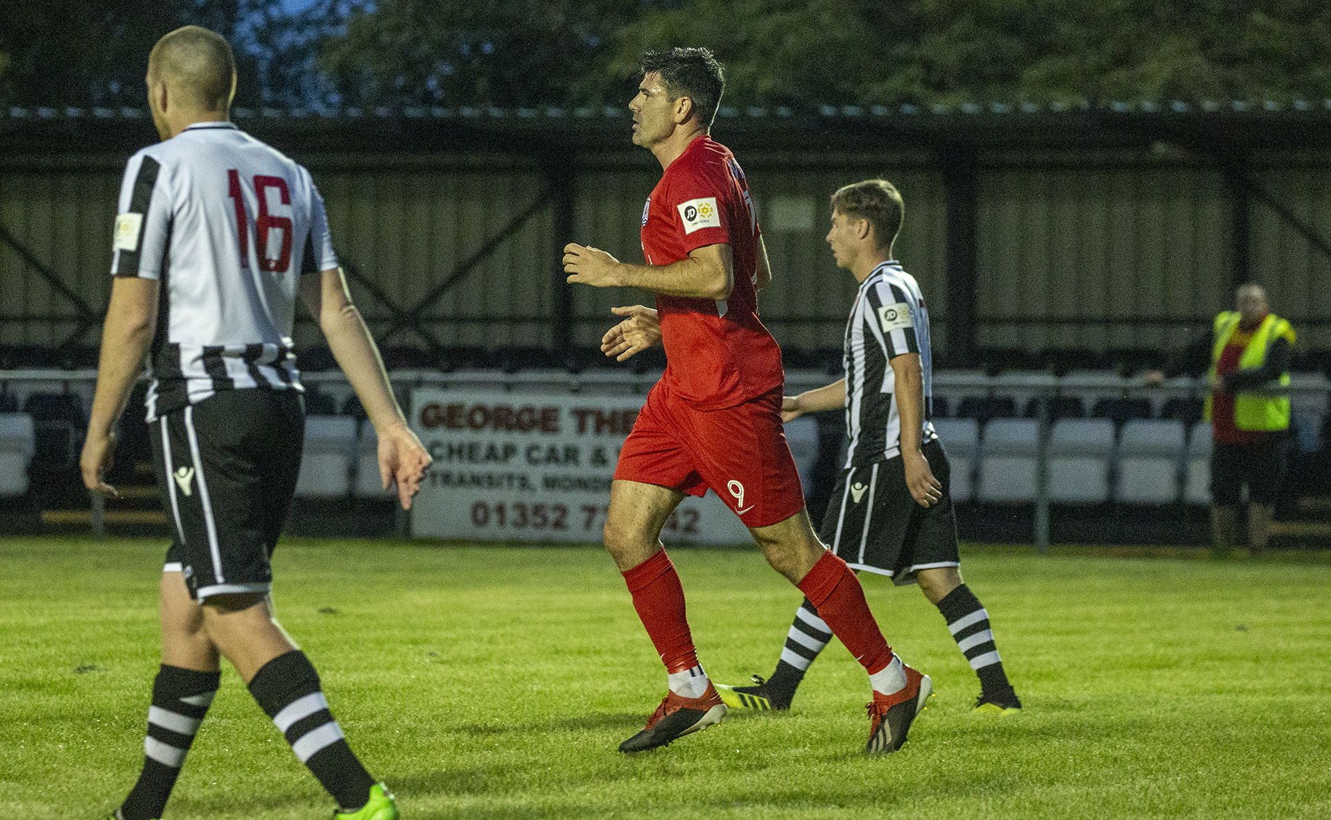 Mike Wilde celebrates opening the scoring just before half time | © NCM Media