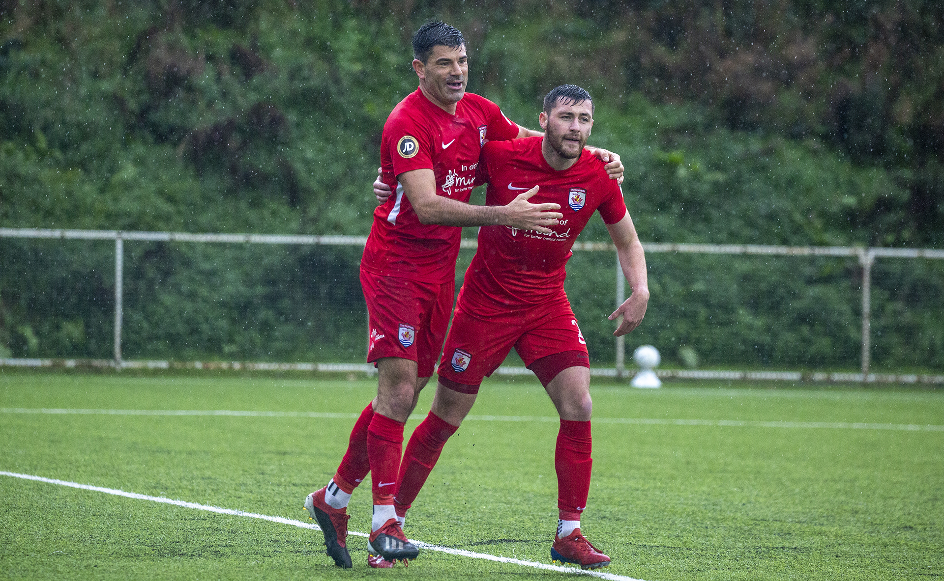 Michael Wilde celebrates his second goal of the afternoon | © NCM Media