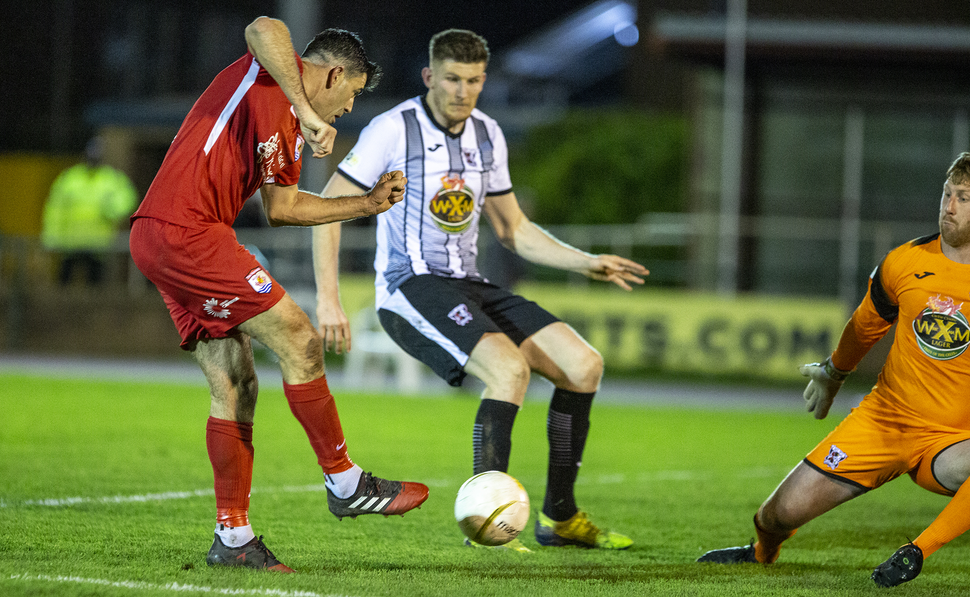 Mike Wilde is denied at close range in the second half | © NCM Media