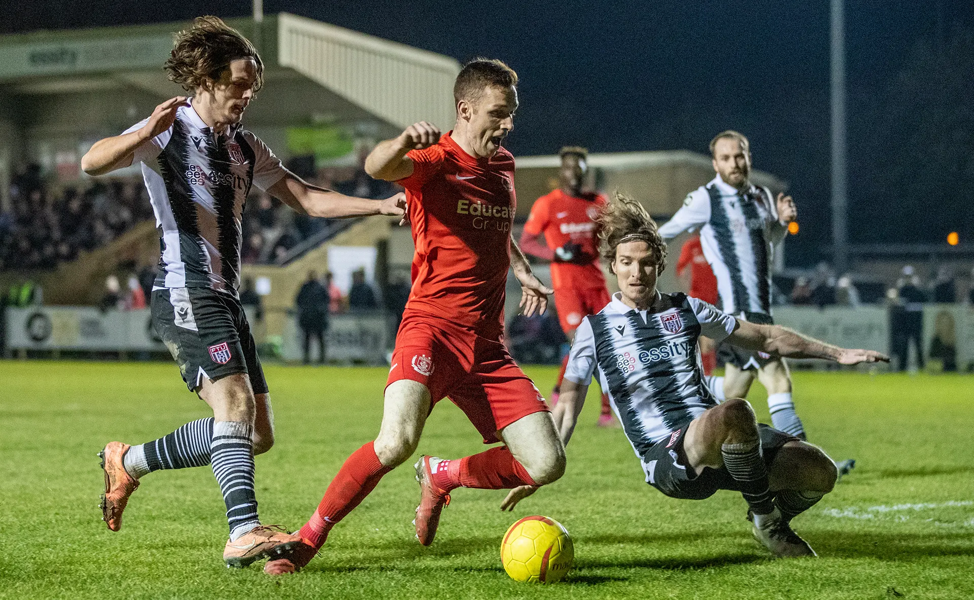 Ryan Harrington was booked for simulation despite being brought down inside the Flint box | © NCM Media