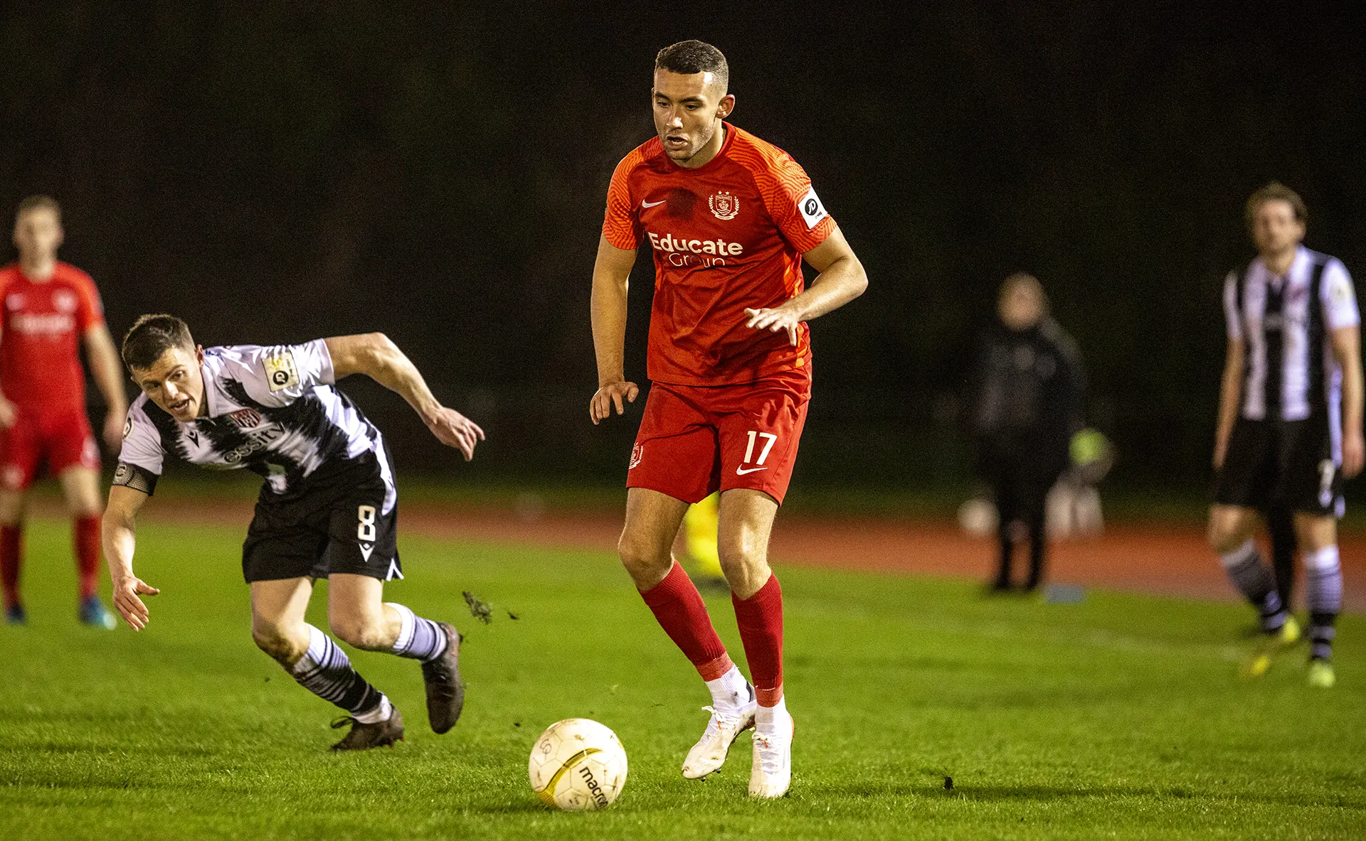 Kris Owens goes on the attack in the first half | © NCM Media