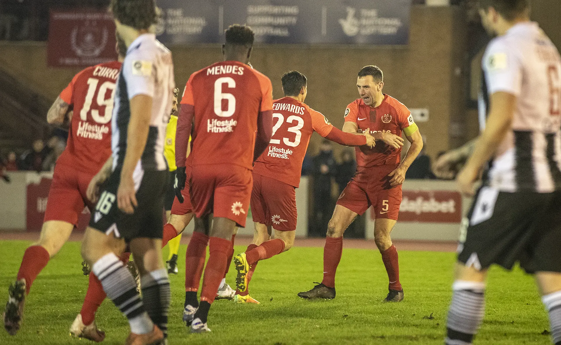 George Horan celebrates his goal | © NCM Media